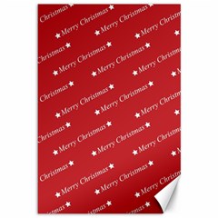 Cute Christmas Red Canvas 12  X 18  by nateshop