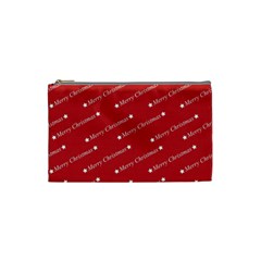 Cute Christmas Red Cosmetic Bag (small)