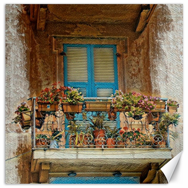 Beautiful Venice Window Canvas 12  x 12 