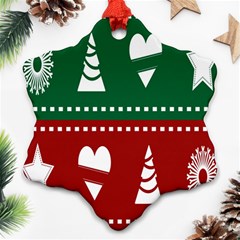 Christmas-04 Snowflake Ornament (two Sides) by nateshop