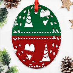 Christmas-04 Ornament (oval Filigree) by nateshop