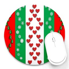 Christmas-05 Round Mousepads by nateshop