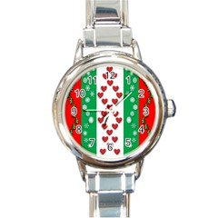 Christmas-05 Round Italian Charm Watch by nateshop