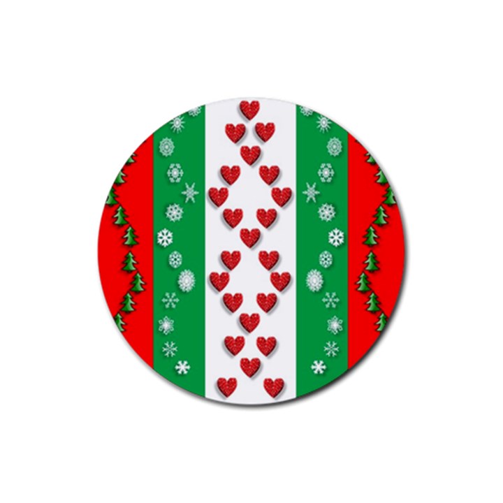 Christmas-05 Rubber Coaster (Round)