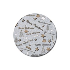 Christmas Rubber Round Coaster (4 pack)