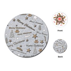 Christmas Playing Cards Single Design (Round)