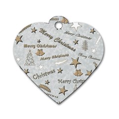 Christmas Dog Tag Heart (One Side)