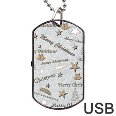 Christmas Dog Tag USB Flash (One Side)