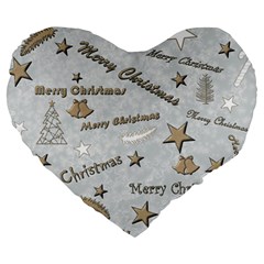 Christmas Large 19  Premium Heart Shape Cushions