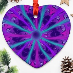 Wallpaper Tie Dye Pattern Ornament (heart) by Wegoenart