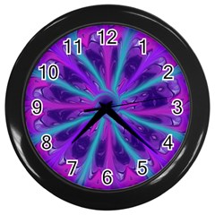 Wallpaper Tie Dye Pattern Wall Clock (black) by Wegoenart