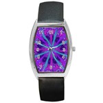 Wallpaper Tie Dye Pattern Barrel Style Metal Watch Front