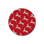 Christmas-merry christmas Rubber Round Coaster (4 pack) Front