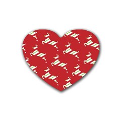 Christmas-merry Christmas Rubber Coaster (heart) by nateshop