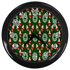 Christmas-09 Wall Clock (black) by nateshop