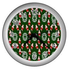 Christmas-09 Wall Clock (silver) by nateshop