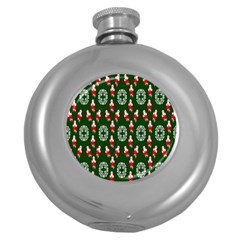 Christmas-09 Round Hip Flask (5 Oz) by nateshop