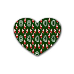 Christmas-09 Rubber Heart Coaster (4 Pack) by nateshop