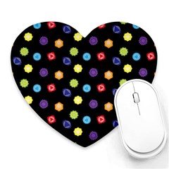 Chakra Yoga Symbol Template Heart Mousepads by Wegoenart