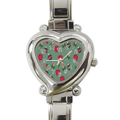 Cute ,merry Christmas Heart Italian Charm Watch by nateshop