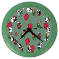 Cute ,merry Christmas Color Wall Clock by nateshop