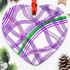 Form Background Drawing Design Heart Ornament (two Sides) by Wegoenart