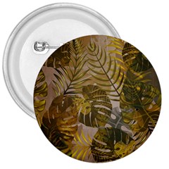 Nature Monstera Leaves Leaf Foliage Boho Style 3  Buttons by Wegoenart