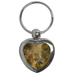 Nature Monstera Leaves Leaf Foliage Boho Style Key Chain (heart)