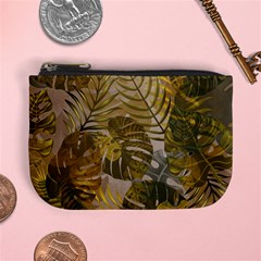 Nature Monstera Leaves Leaf Foliage Boho Style Mini Coin Purse