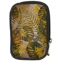 Nature Monstera Leaves Leaf Foliage Boho Style Compact Camera Leather Case by Wegoenart