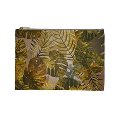 Nature Monstera Leaves Leaf Foliage Boho Style Cosmetic Bag (large) by Wegoenart