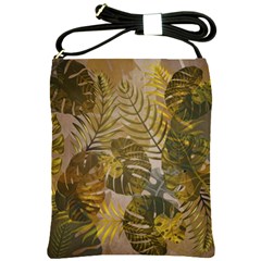 Nature Monstera Leaves Leaf Foliage Boho Style Shoulder Sling Bag