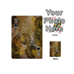 Nature Monstera Leaves Leaf Foliage Boho Style Playing Cards 54 Designs (Mini)