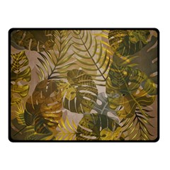 Nature Monstera Leaves Leaf Foliage Boho Style Double Sided Fleece Blanket (Small) 