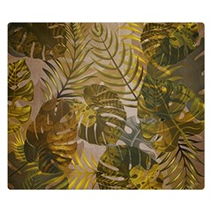 Nature Monstera Leaves Leaf Foliage Boho Style Double Sided Flano Blanket (small)  by Wegoenart