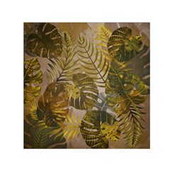 Nature Monstera Leaves Leaf Foliage Boho Style Square Satin Scarf (30  X 30 ) by Wegoenart