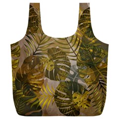 Nature Monstera Leaves Leaf Foliage Boho Style Full Print Recycle Bag (XXL)