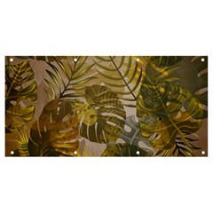 Nature Monstera Leaves Leaf Foliage Boho Style Banner and Sign 8  x 4 