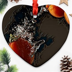 Fresh Water Tomatoes Heart Ornament (two Sides) by ConteMonfrey