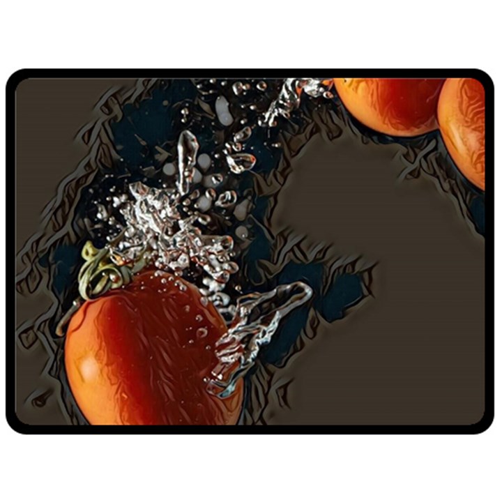 Fresh water tomatoes Fleece Blanket (Large) 