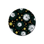 Background Pattern Texture Flower Rubber Coaster (Round) Front