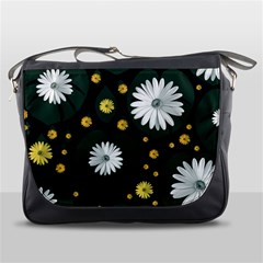 Background Pattern Texture Flower Messenger Bag by Wegoenart