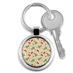 Christmas-paper Key Chain (Round) Front