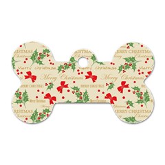 Christmas-paper Dog Tag Bone (two Sides) by nateshop