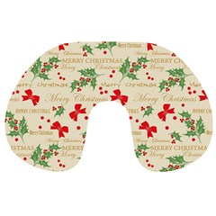 Christmas-paper Travel Neck Pillow by nateshop