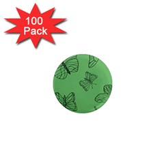 Green Nature Pattern 1  Mini Magnets (100 Pack)  by Wegoenart