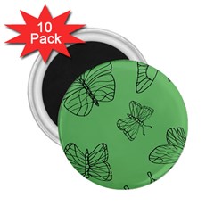 Green Nature Pattern 2 25  Magnets (10 Pack)  by Wegoenart