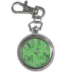 Green Nature Pattern Key Chain Watches