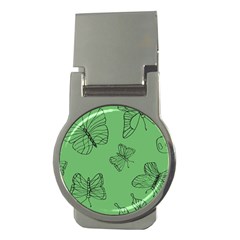 Green Nature Pattern Money Clips (Round) 