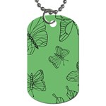 Green Nature Pattern Dog Tag (Two Sides) Front